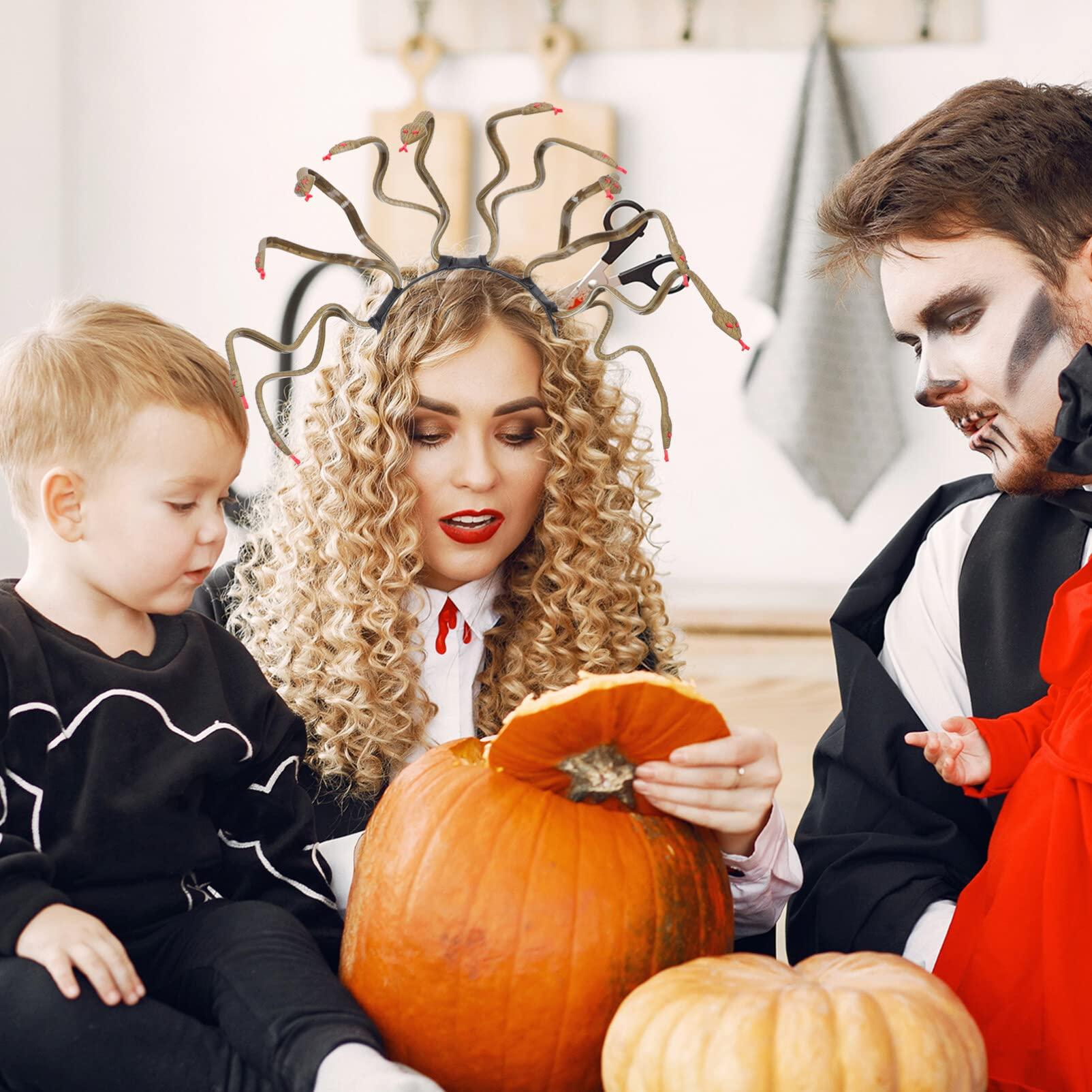 Beaupretty Beaupretty Snake Headband Medusa Headpiece Halloween Snake Headband Goddess Headband Medusa Headdress Greek Goddess Cosplay Costume Accessory for Women Bronze