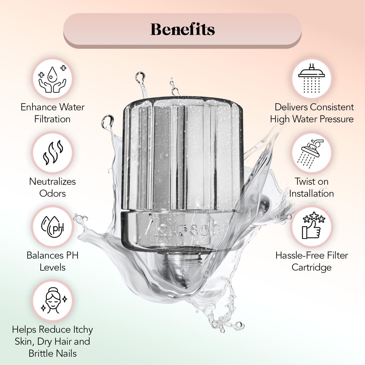 Kitsch Kitsch 2-in-1 Ultra Sensitive Combo and Shower Filter (Chrome) Bundle with Discount