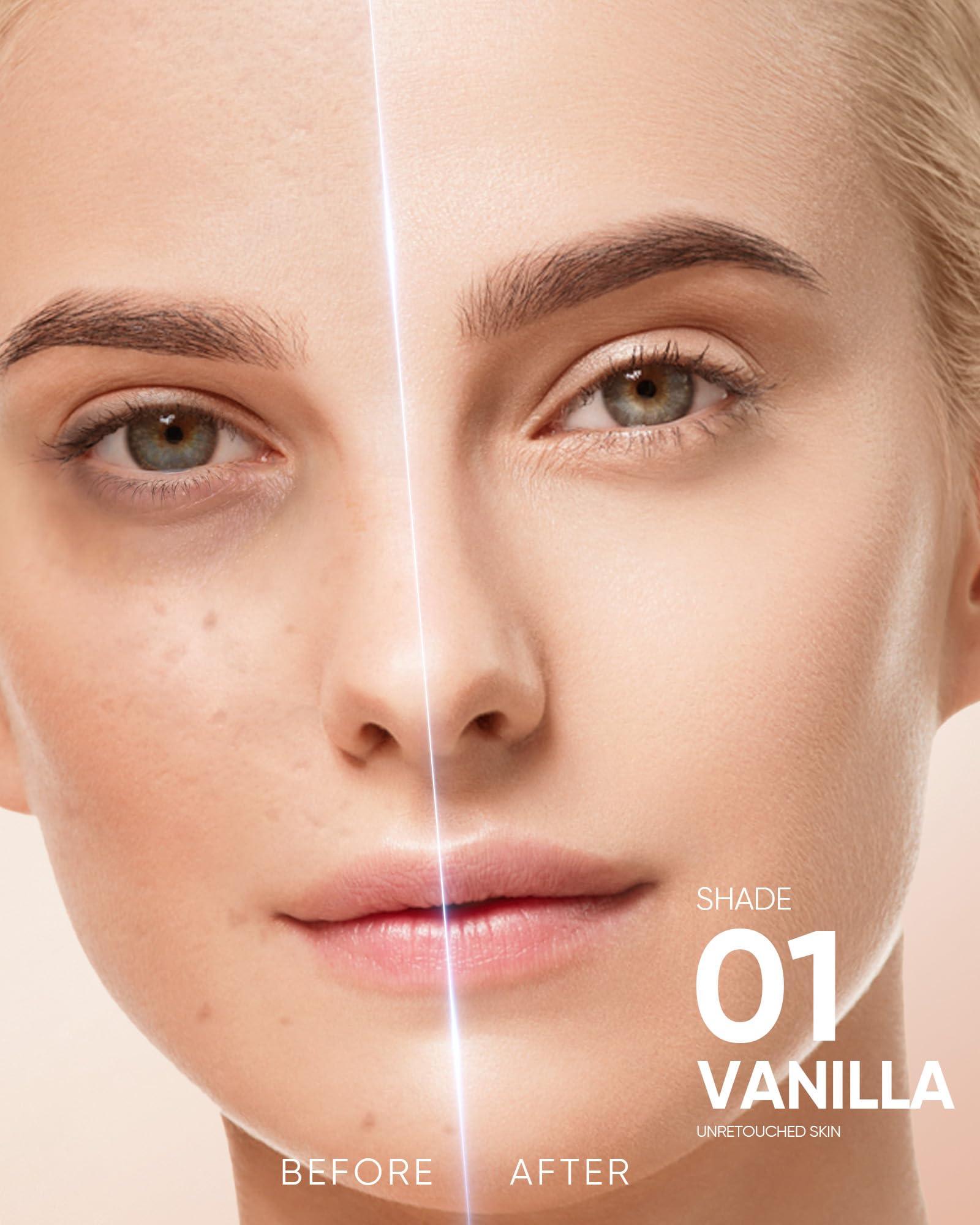 SKINTIFIC SKINTIFIC Cushion Foundation | Cover All Perfect Air Cushion | SPF 35 PA++++ | Oil-Control Waterproof Fondation Sweatproof Matte Finish Poreless Foundation Flawless BB Cream CC Cushion Makeup