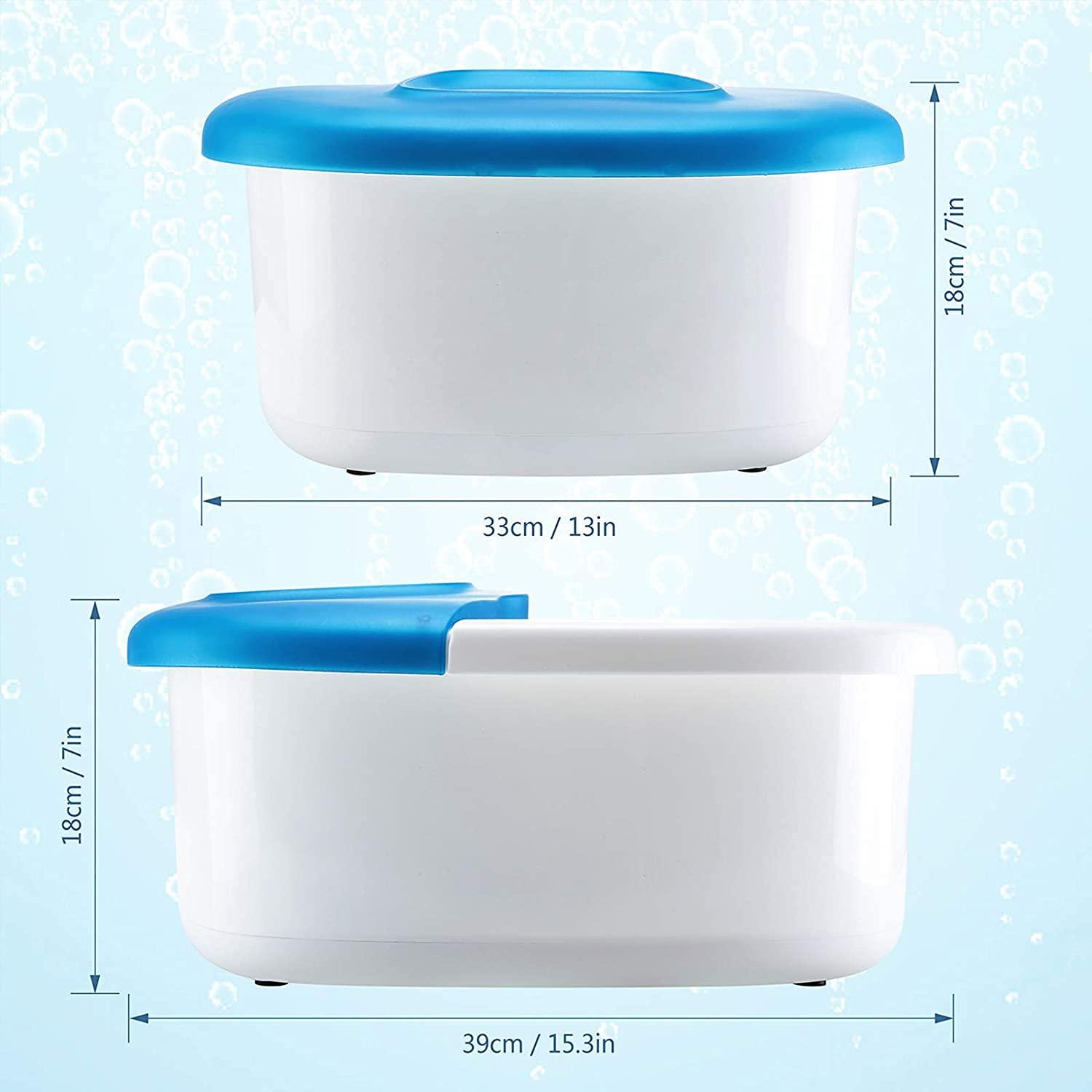 N \\ A Foot Spa Bath Massager with Heat Bubbles Vibration, Heated Foot Bath with Pedicure Grinding Stone, 16 Massage Rollers and Digital Temperature Control Home Use