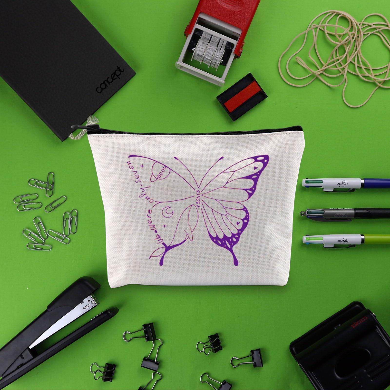 BLUPARK K-pop Team Cosmetic Bag We Were Only Seven Makeup Bag Korean Group Army Cosmetic Make Up Bag Fans Gift Funny Team Zipper Bag (CANVAS, Only Seven)