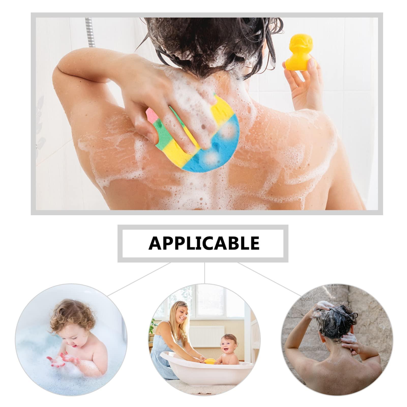 NULYLU NULYLU Soft Seaweed Bath Sponges 4pcs Set Exfoliating Shower Sponges Brush Gentle Body Scrubbers for Daily Use Travel Comfy