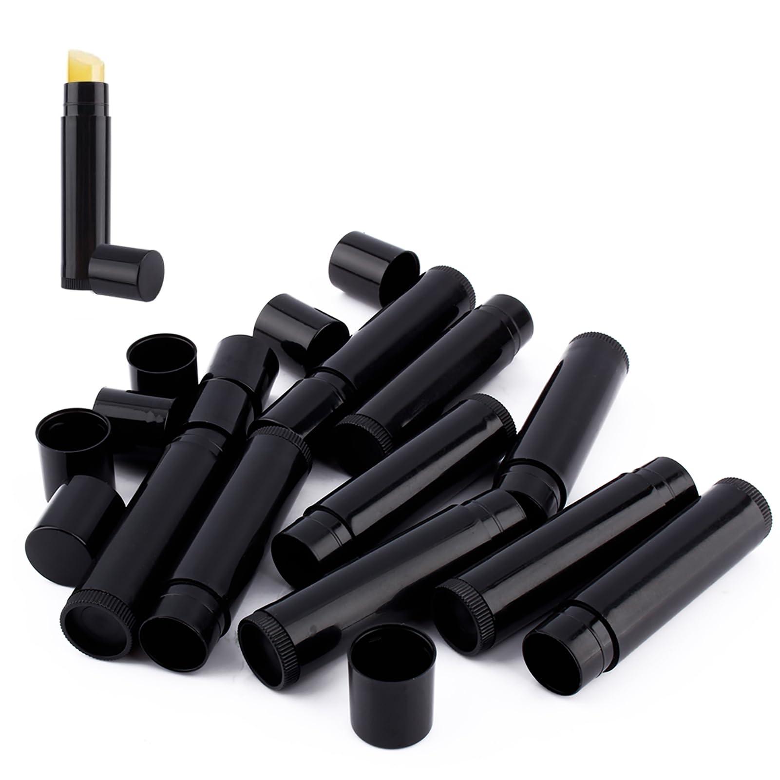 Agatige 100pcs 5ml Lip Balm Containers, Plastic Empty Lipstick Lip Balm Container Tube