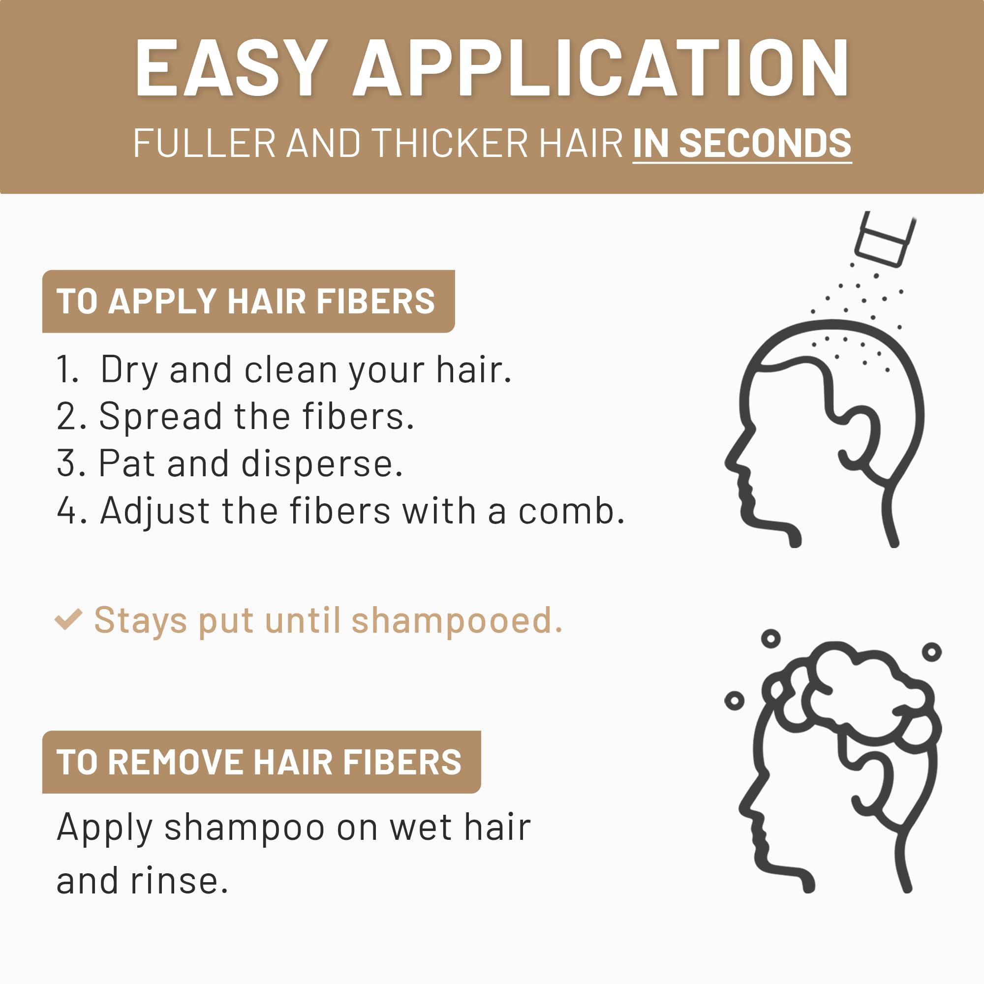 CONFIERR CONFIERR Keratin Hair Fibers for Men & Women - Fill In Fine or Thinning Hair, Instantly Thicker, Fuller Looking Hair (White 30g)