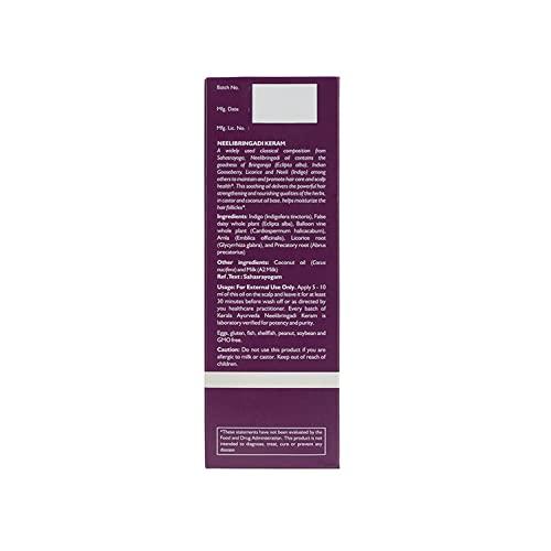 Generic Neelibringadi Keram 200 ml | Daily Hair Oil | Delays Premature Greying, Reduces Dandruff and Strengthens Hair| With Bringaraj, Neeli, Karnasphota, and Amla | Coconut Oil Base |