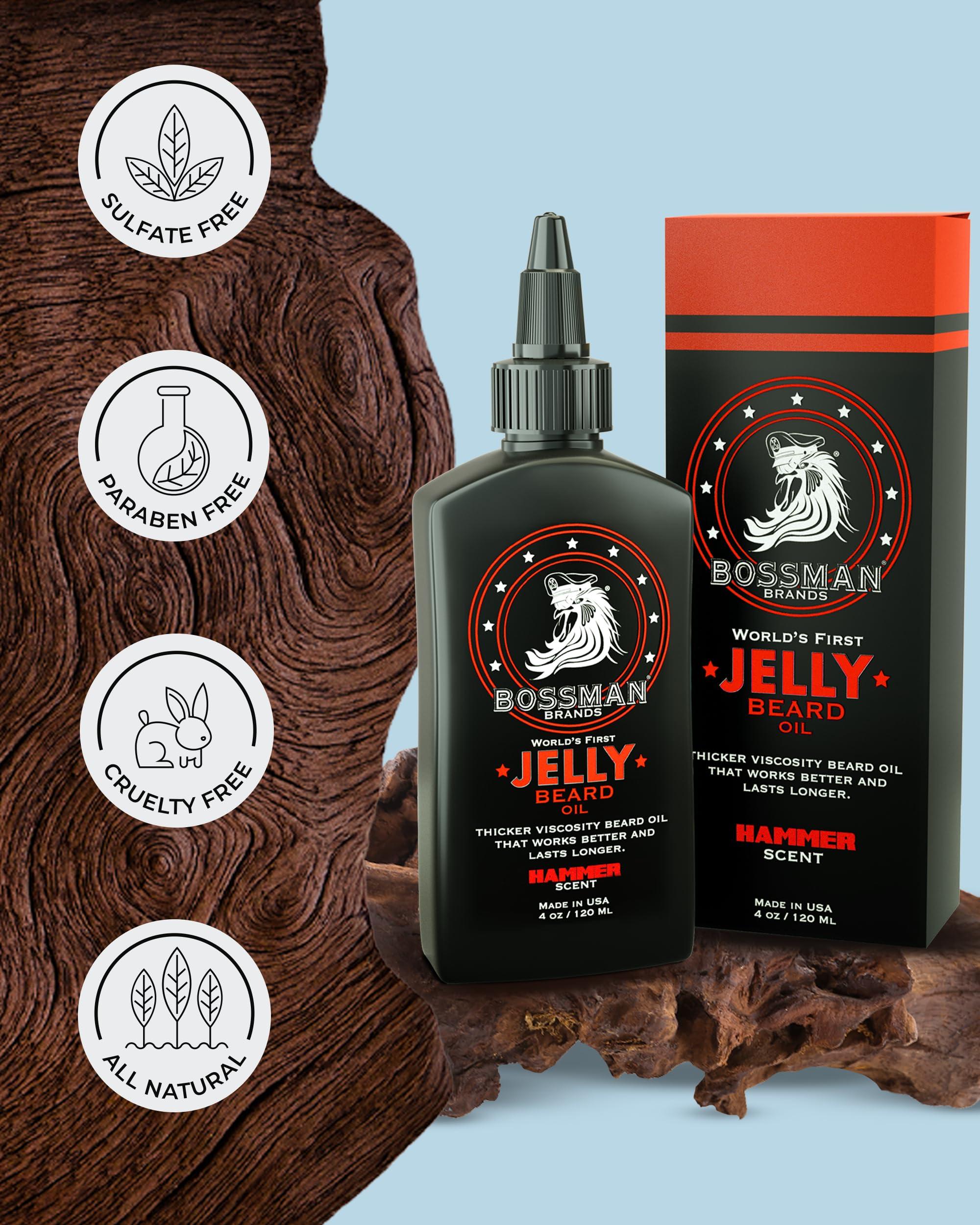 Bossman Bossman Beard Oil Jelly and Relaxing Beard Balm Combo- Hammer Scent