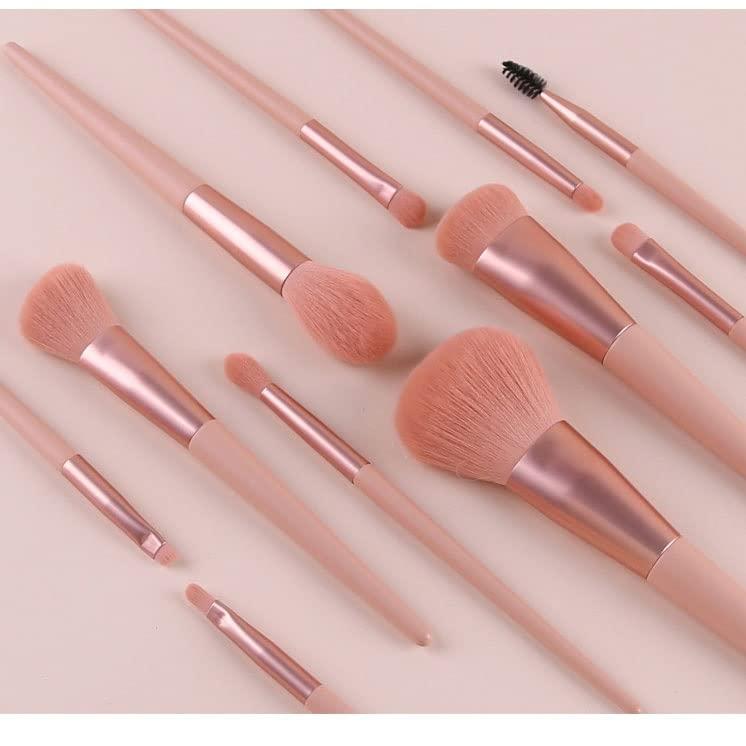 JMKJMJP JMKJMJP Eye Shadow Brush Makeup Bag Powder Eye Shadow Blusher Brush Wood Handle 11 Piece Makeup Brush Set(1,D)