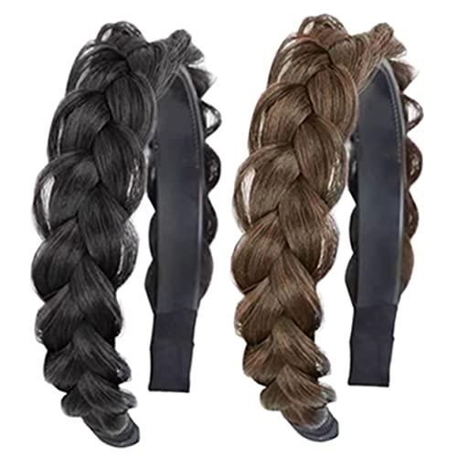 Beaupretty Beaupretty 6 pcs accessories hair crochet braids for black women non-slip wig Twist girls headbands to weave braid hair accessories hair accessories braided wig headband Headband girl loose