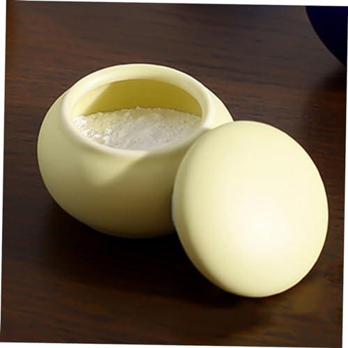 SKISUNO 3pcs Beauty Storage Multi-function Sample Jar Tiny Jars with Lids Cosmetic Boxes Cream Holder Household Travel Jar Cream Bottles Cosmetic Sample Containers Lotion Bottles Ceramics SKISUNO