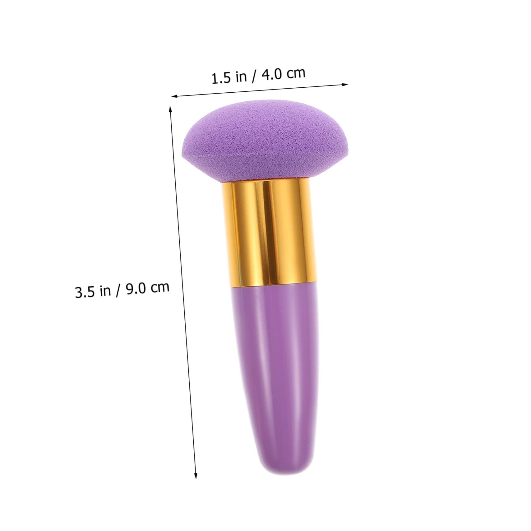 FRCOLOR FRCOLOR 4pcs Beauty Stick Blush Brush Mushroom Makeup Sponge Foundation Sponge Loose Powder Puffs Sponge Stick Face Powder Triangle Makeup Sponges Small Powder Puff Hairy Dry Puff Emulsion