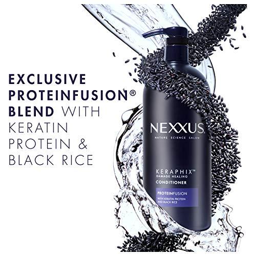Nexxus Nexxus Conditioner for Damaged Hair Keraphix with ProteinFusion Silicone-Free Conditioner with Keratin Protein and Black Rice 33.8 oz