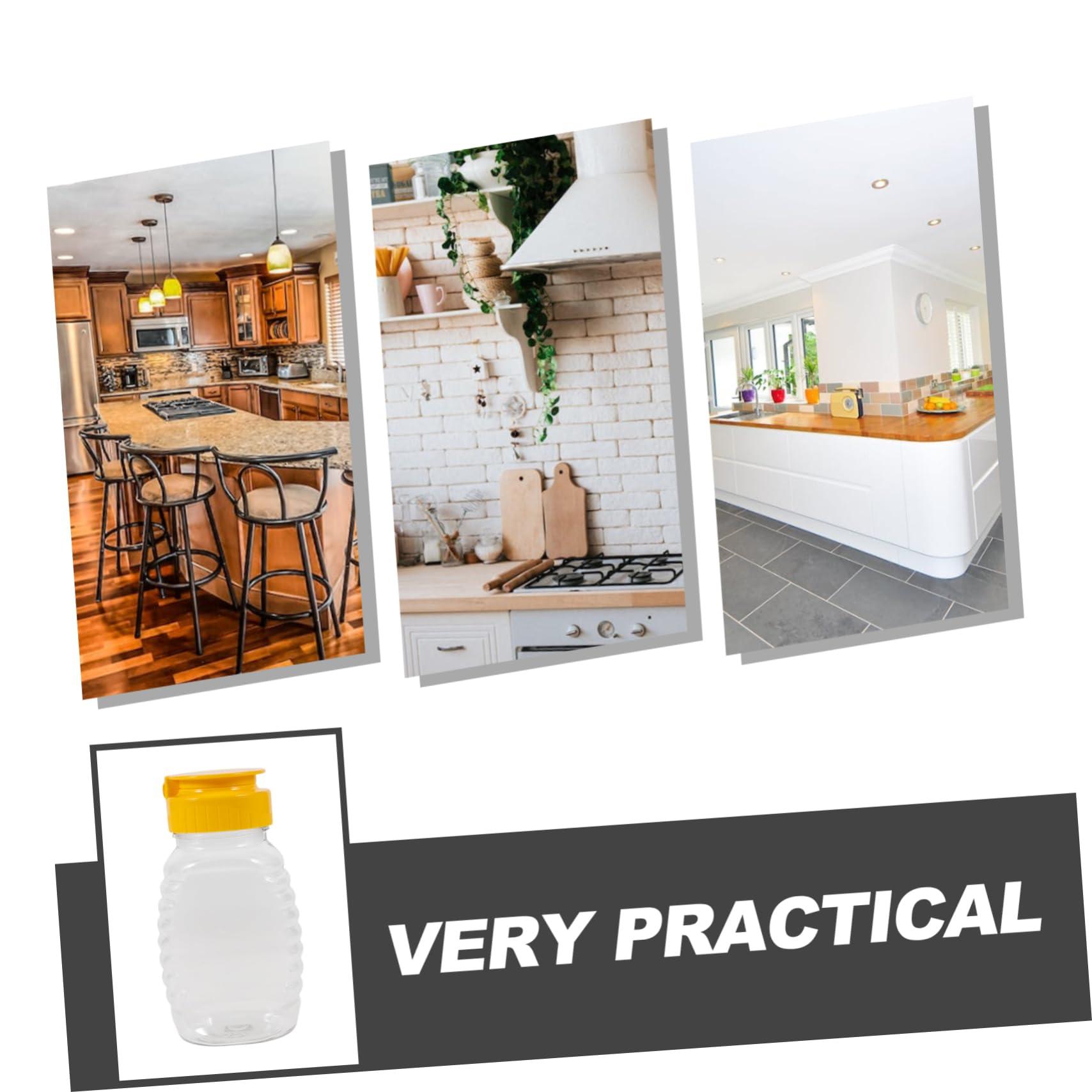 Mipcase Mipcase 2pcs Honey Squeeze Bottle Honey Jar Salad Squeeze Bottle Squeeze Honey Containers Sugar Bottle Jam Dispenser Bottles Empty Honey Bottles Syrup Bottles Transparent Plastic re-usable