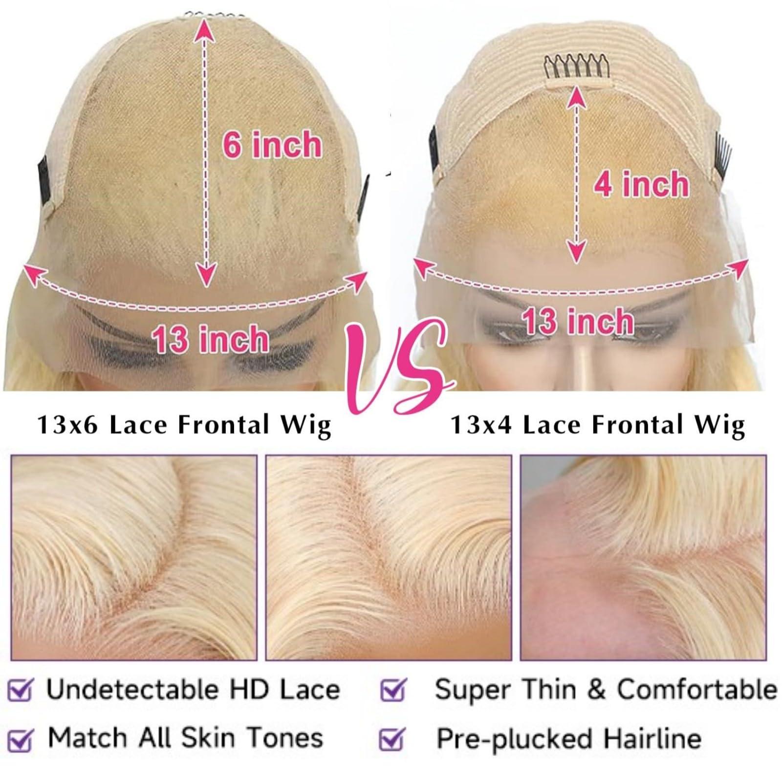 BANGS on TARGET BANGS on TARGET 30 Inch 613 Lace Front Wig Human Hair 210 Density 613 13x6 Blonde Human Hair Wig Body Wave Lace Front Wig Human Hair 613 HD Lace Frontal Wig Pre Plucked with Baby Hair