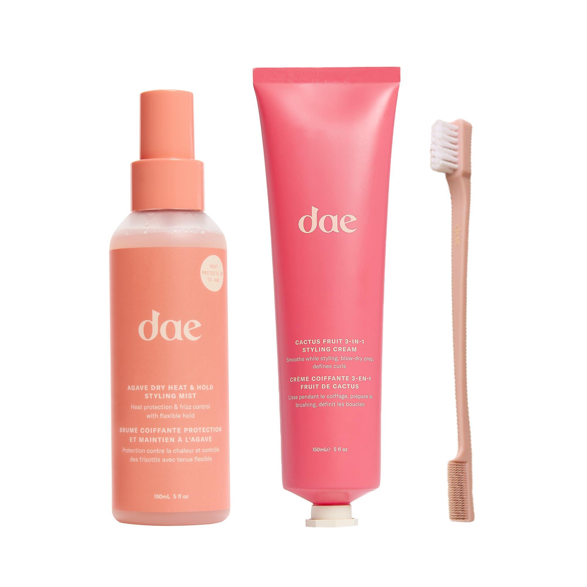 DAE DAE Cactus Fruit 3-1 Styling Cream, Dry Heat Mist & Vegan Brush