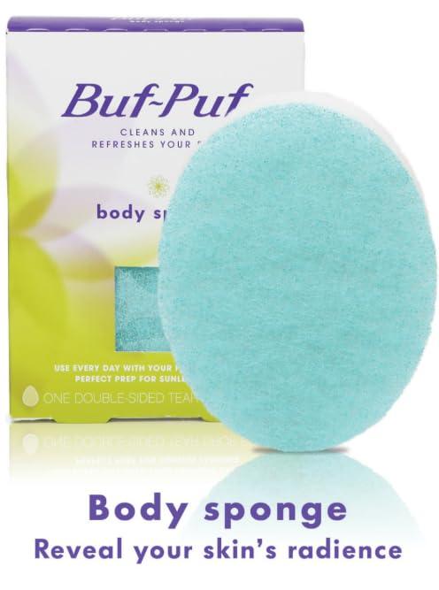 Buf-Puf Buf-Puf Body Sponge, Bath Sponge, Dermatologist Developed, Cleanses Skin of Dirt, and Excess Oil, Reusable, Exfoliating, 6 Count