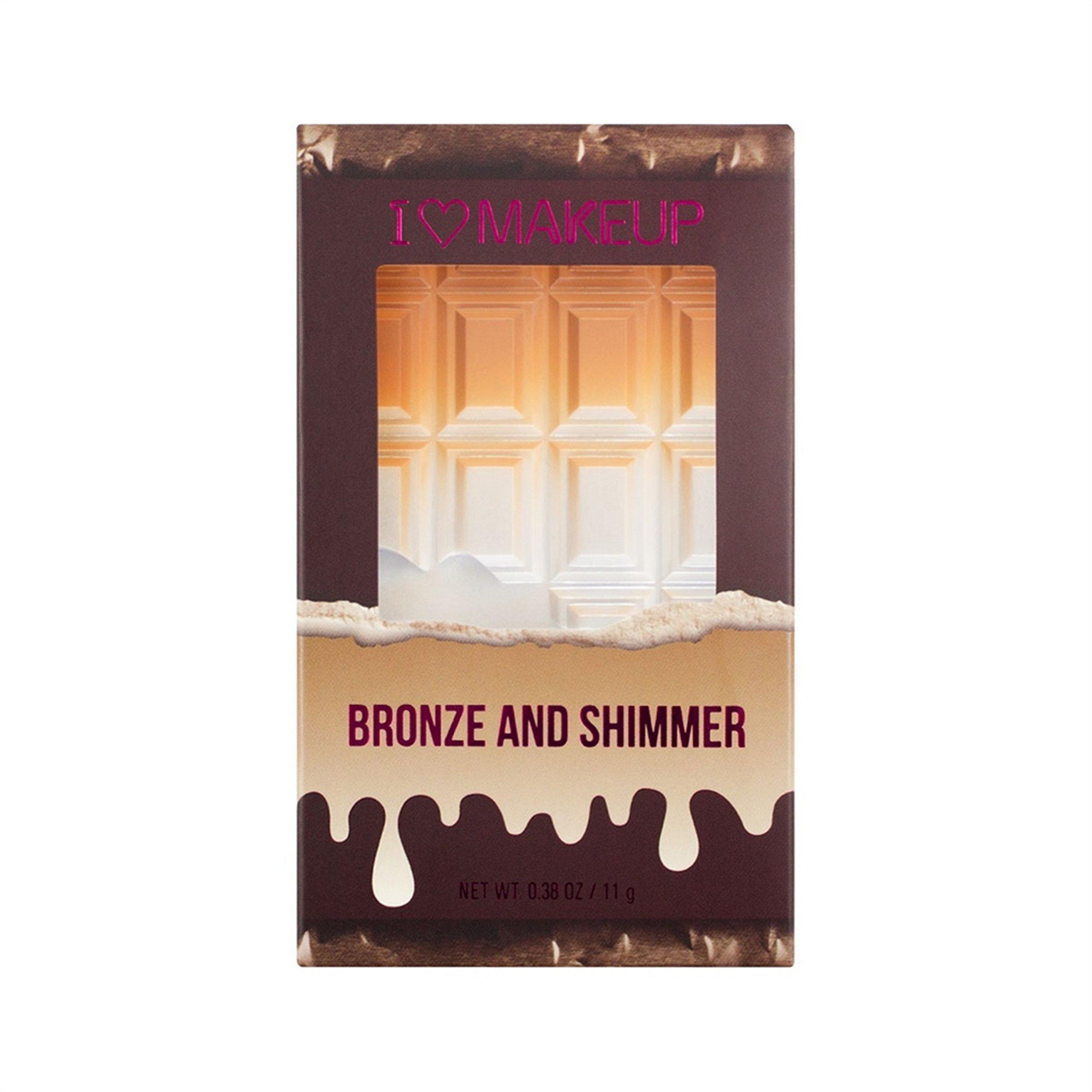 Makeup Revolution I Heart Makeup Revolution Bronze Highlight Duo, MINI, Bronze and Shimmer