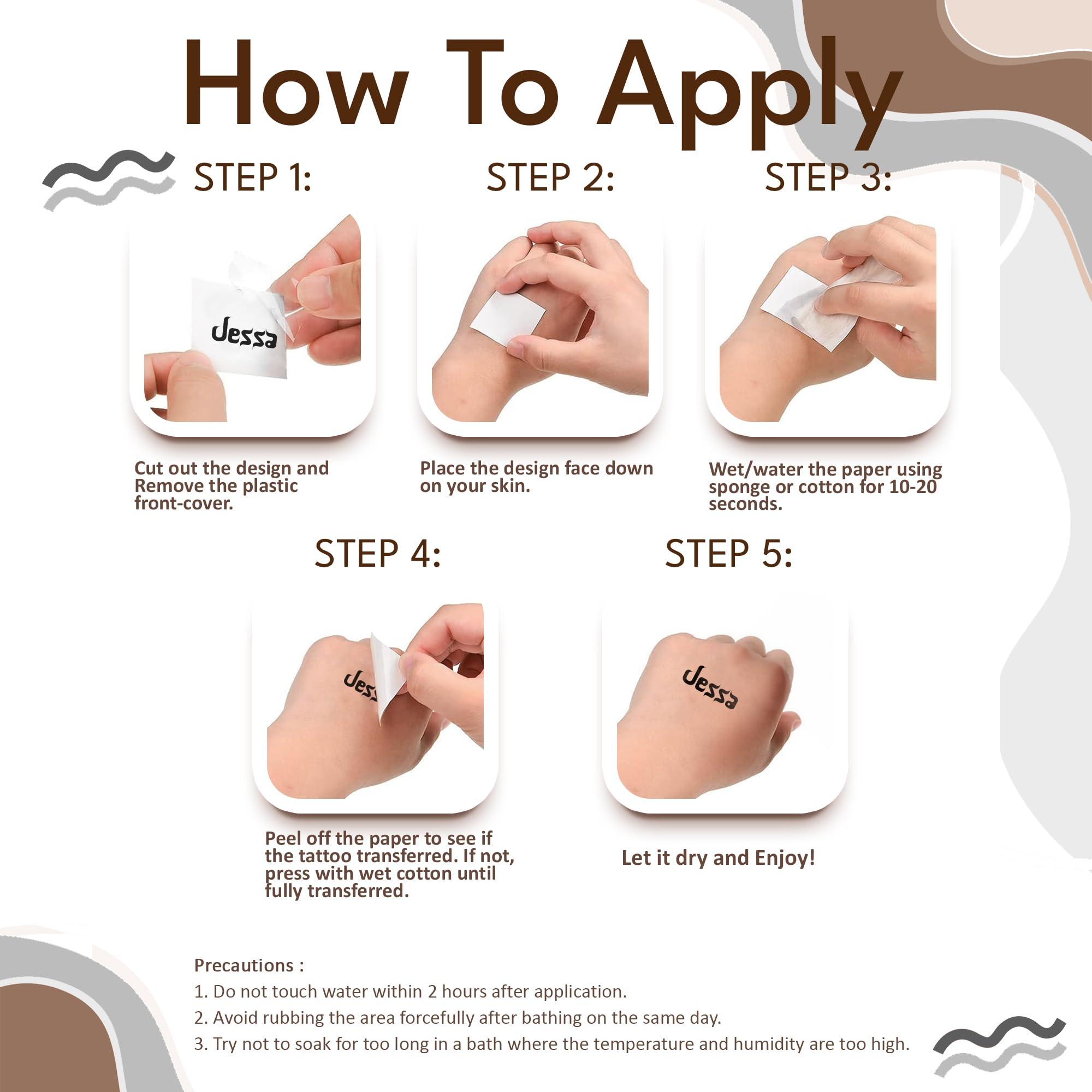 TESFANS Custom Temporary Tattoos, Personalized Temporary Tattoos with Name Text Letters, Create Your Own Temporary Tattoo, Custom Fake Tattoos for Adults Men & Women, Realistic Temporary Tattoos for Gifting