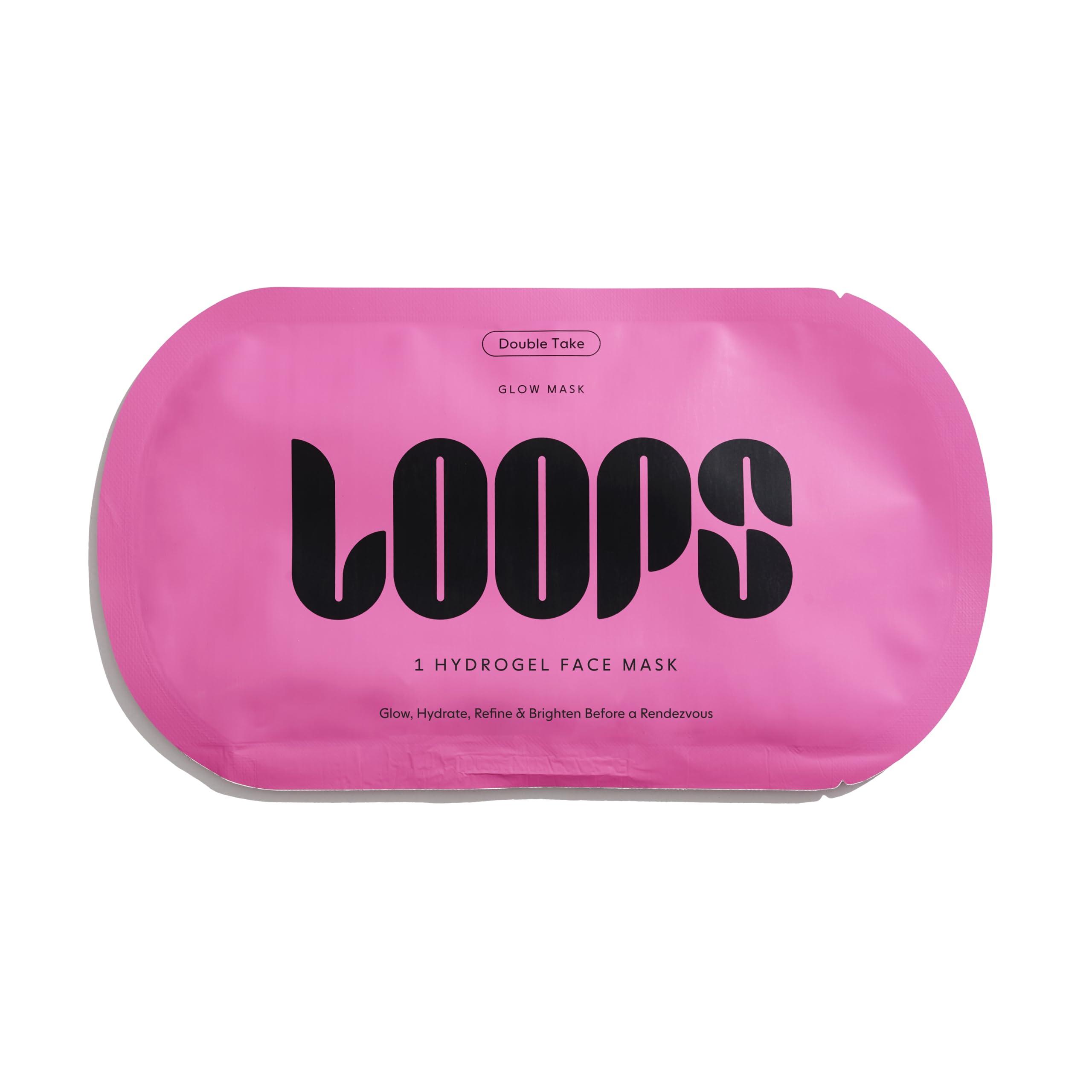 LOOPS LOOPS DOUBLE TAKE - Glow Hydrogel Face Mask - Calms and Soothes Skins Surface - Helps Refine Pores and Brighten for a Flawless Face - Leaves You Glowing and Luminous - For All Skin Types - 1 Pc