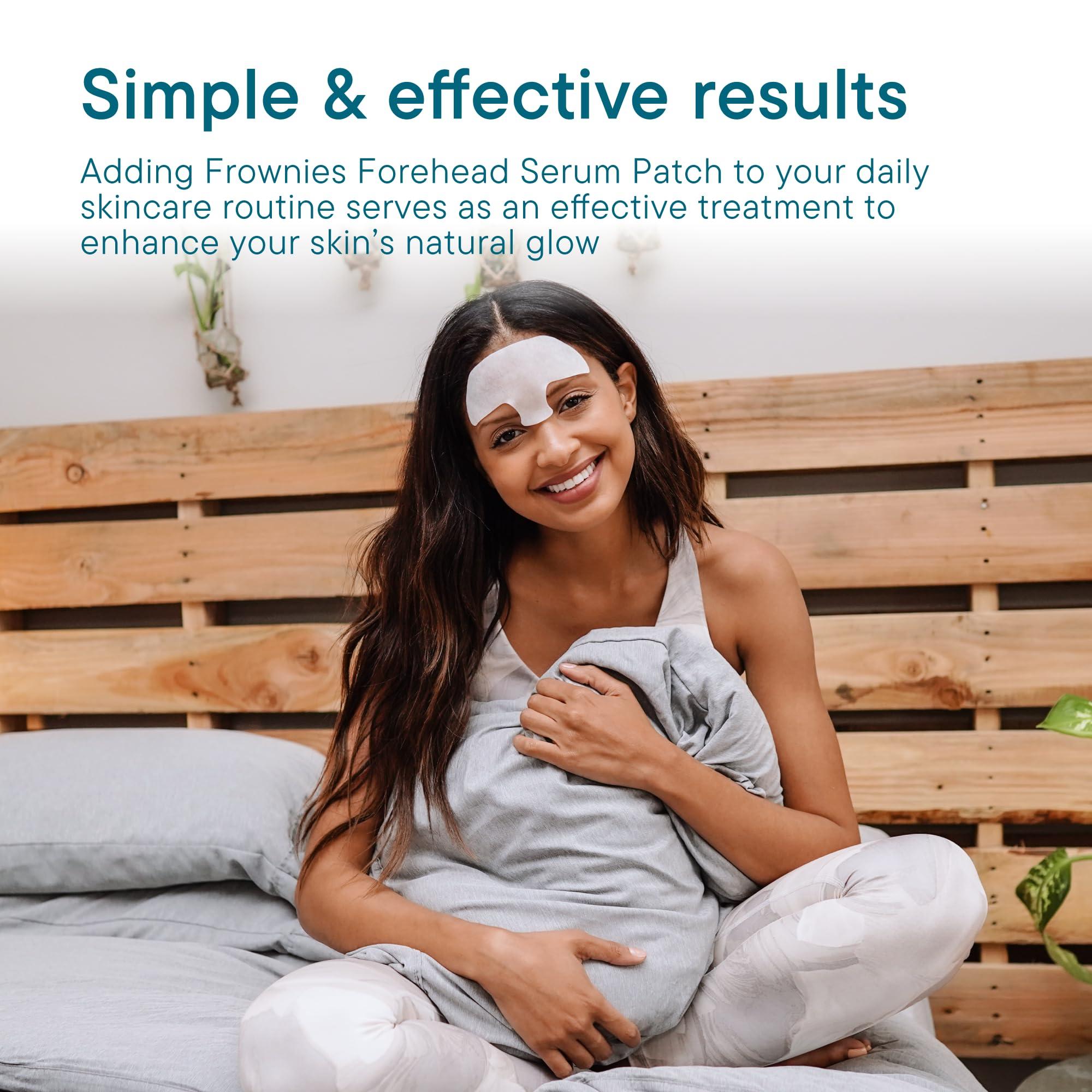 Frownies Frownies Cotton Soft Forehead Serum Patch - Serum Infused Forehead Wrinkle Patch For Fine Lines & Wrinkles - Reusable Hypoallergenic Facial Patch - Hydrating Face Mask to Plump Skin