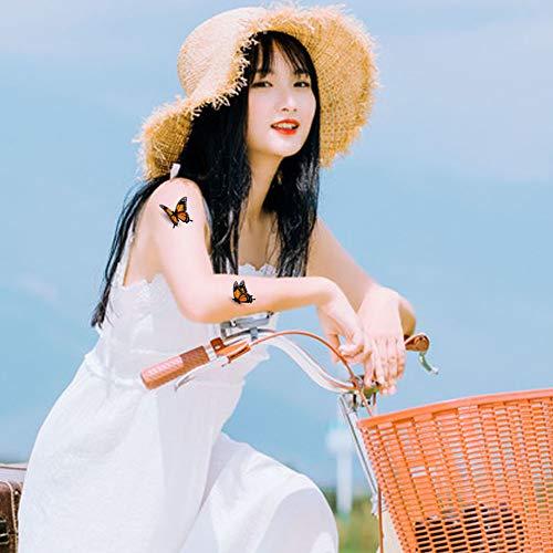 Fanoshon Fanoshon Butterfly Temporary Tattoos 3D Design for Kids Women Adults 16 Sheets, Assorted Fake Butterfly Body Art Stickers Water Transfer for Teen Girls Festival Halloween Party Favors Birthday Gift