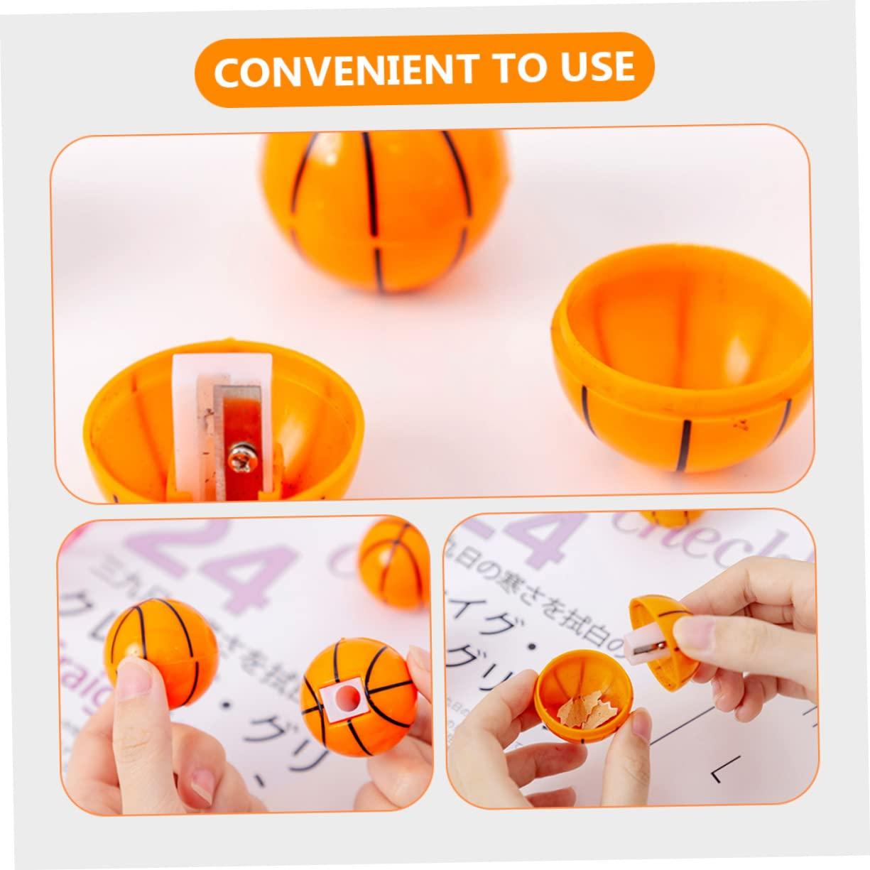 SHINEOFI SHINEOFI Basketball Pencil Sharpeners for Boys and Girls Single Hole School Students Hand-Crank Pencil Sharpeners Compact Design 10PCS Bulk Pack