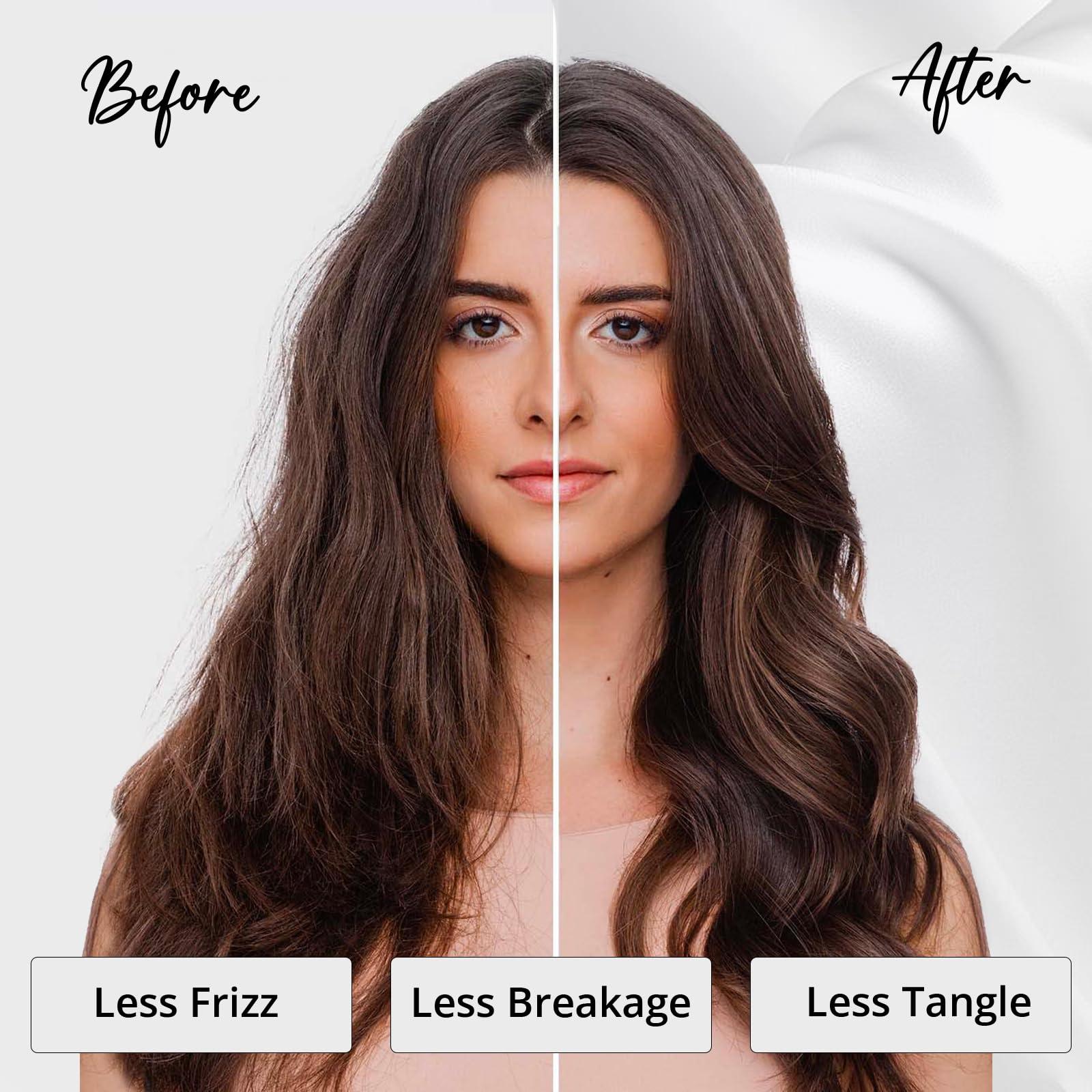 WIGI WIGI 100% Mulberry Silk Bonnet with Scrunchie Gift for Women, Silk Bonnet for Sleeping, Shower Cap Hair Bonnet, Silk Hair Wrap for Hair Care (100% Mulberry Silk (Round design), Black)