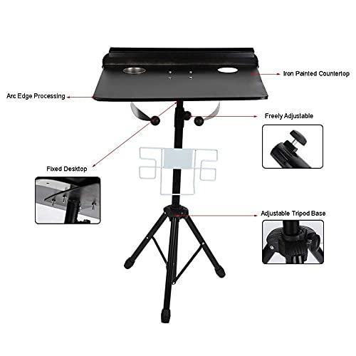 Zoternen Tattoo Workstation, Height Adjustable Salon Service Tray Portable Detachable Tripod Stand Tattoo Desk Table Tattoo Mobile Work Station Stand for Beauty Salon Tattoo Equipment