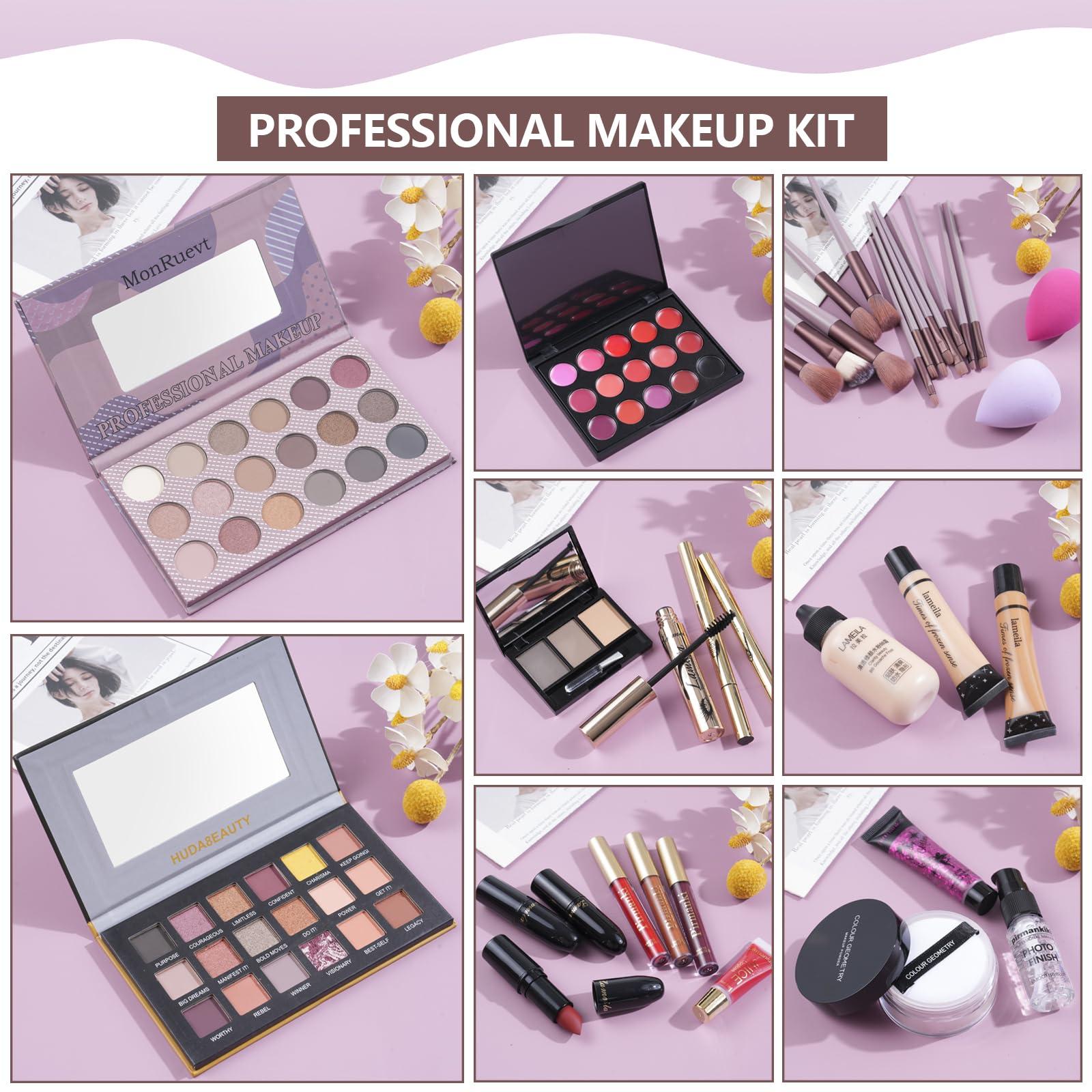 Generic All in One Makeup Kit for Women Full Kit, Makeup Gift Set for Women & Girls, Travel Makeup Set, Professional Makeup Kit Includes Eyeshadow Lipstick Brow Pencil Eyeliner Brush Set Etc