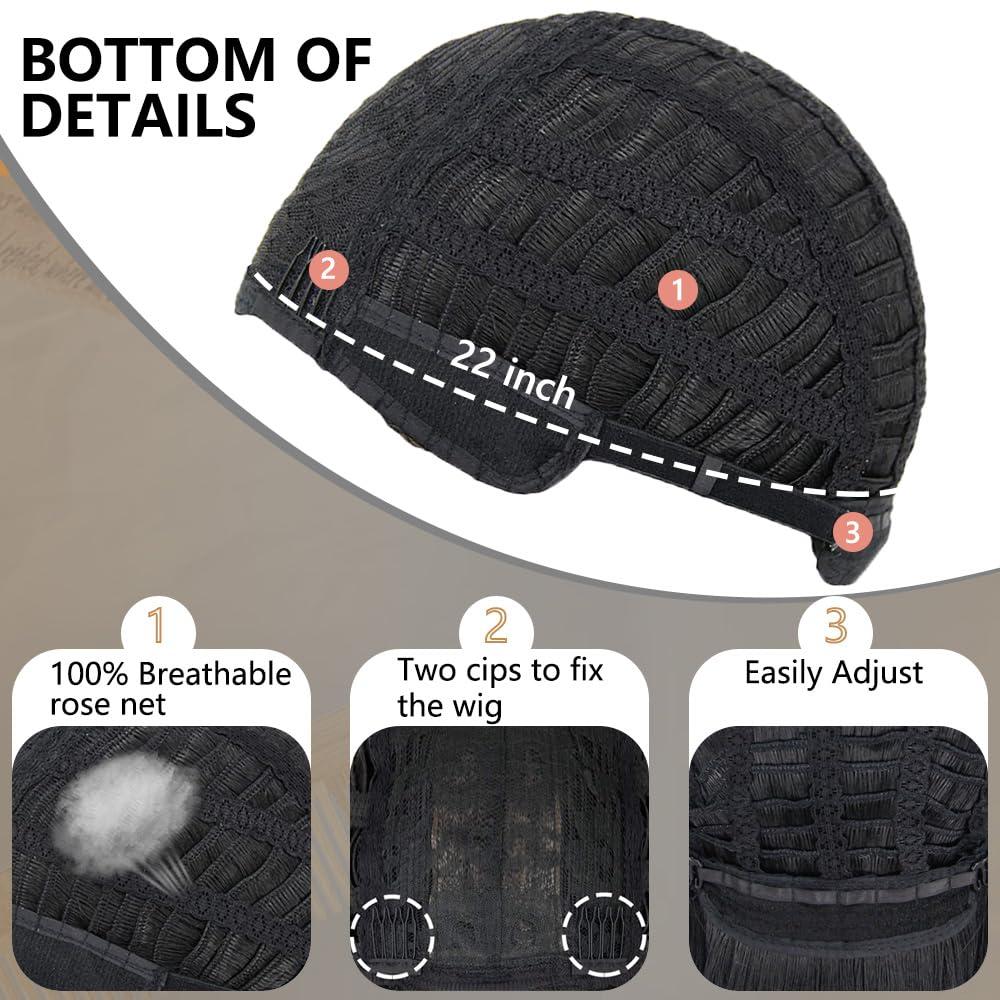 ELIM ELIM Curly Wigs for Black Women Short Kinky Curly Black Wigs for Women Big Curly Afro Soft Wig with Bangs Heat Resistant Natural Cute Synthetic Wig with Accessories Z014