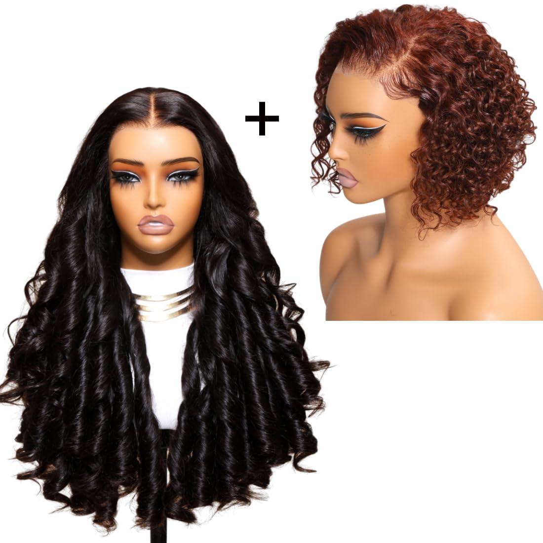 UNICE UNICE Body Wave 13x4 Lace Pre Everything Wig with Curly Bob 7x5 Lace Glueless Wig