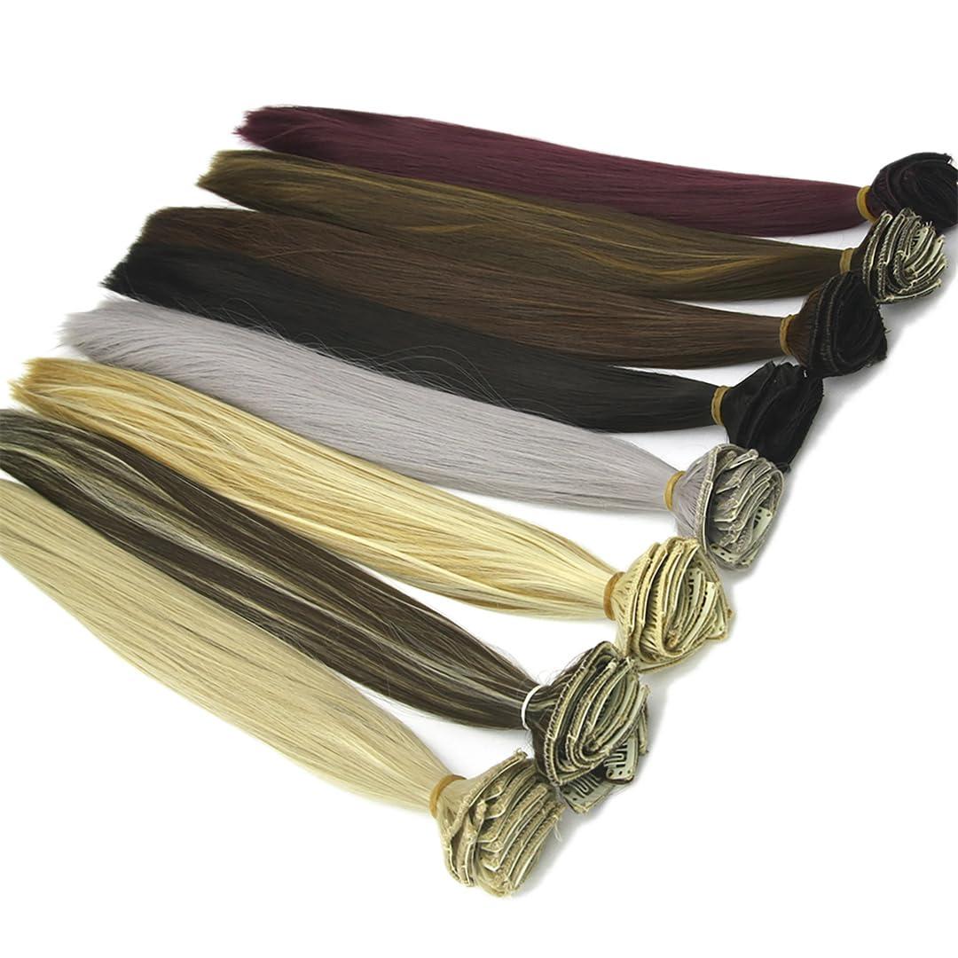 Generic Long Straight Synthetic Hair Piece 7PCS/SET Mega Red Hair Clips In Fake Hair Extensions