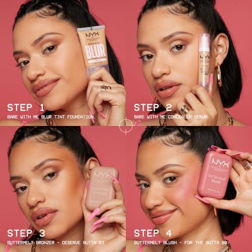 NYX PROFESSIONAL MAKEUP NYX PROFESSIONAL MAKEUP Buttermelt Powder Blush, Fade and Transfer-Resistant Blush, Up to 12HR Make Up Wear, Vegan Formula - Butta Together