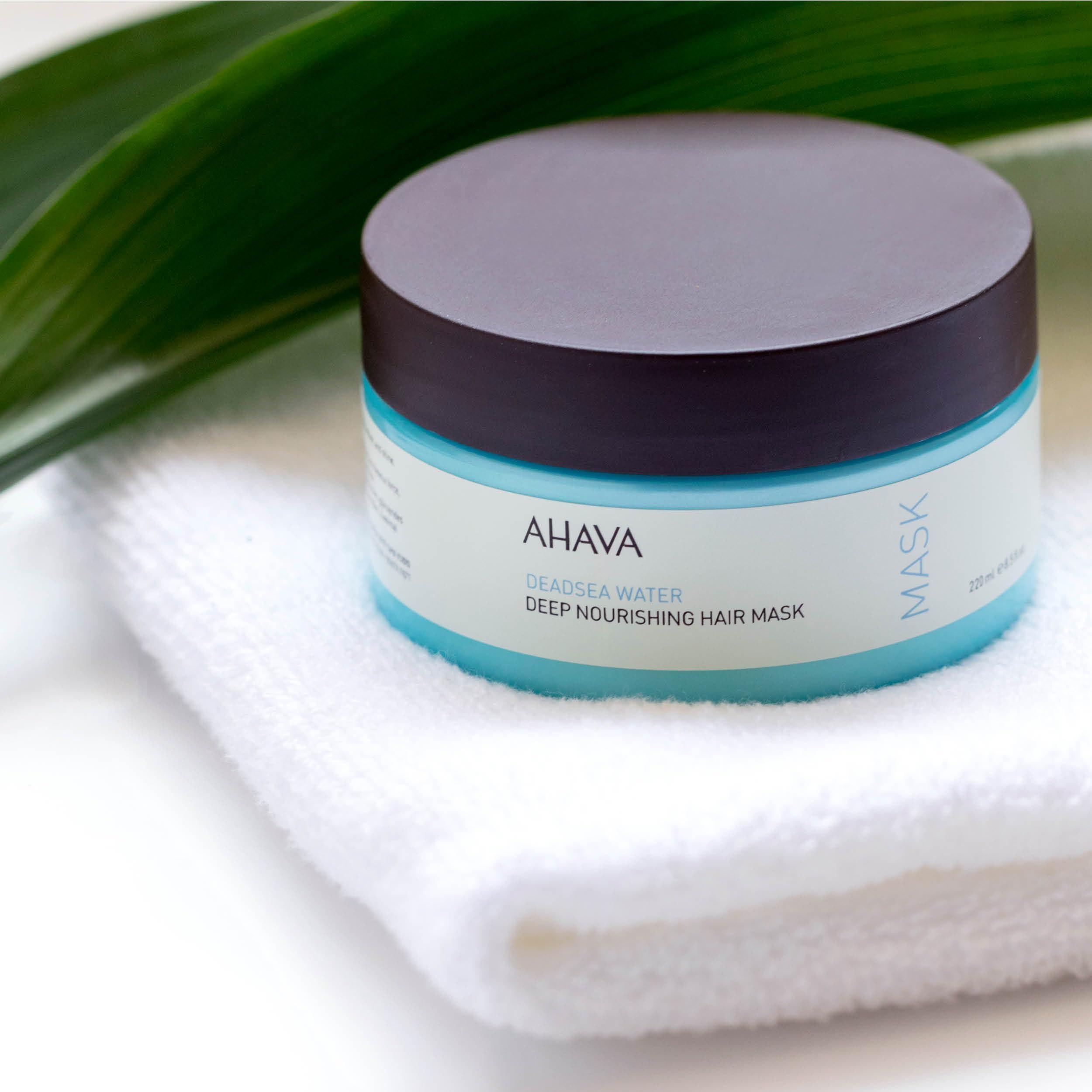 AHAVA AHAVA Dead Sea Water Deep Nourishing Hair Mask - Rich & Creamy Mask Nourishing & Revitalizing Shine, Cures Daily Scalp & Hair Damage, includes exclusive Osmoter, Jojoba Oil & Argan Oil 7.4 Fl.Oz