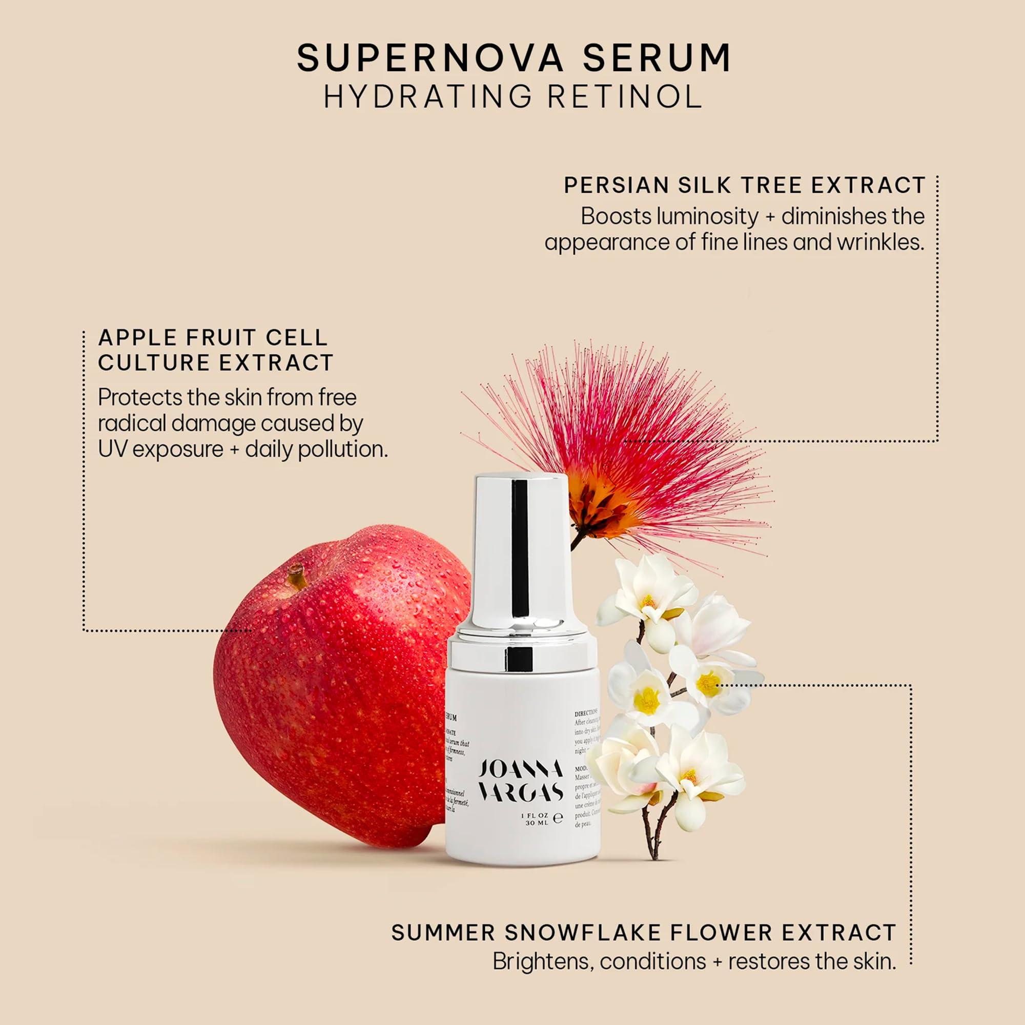 Joanna Vargas Joanna Vargas Supernova Retinol Serum for Face - Face Serum for Women Anti Aging & Brightens Lackluster Skin to a Glowing Complexion & Improved Elasticity - 30ml