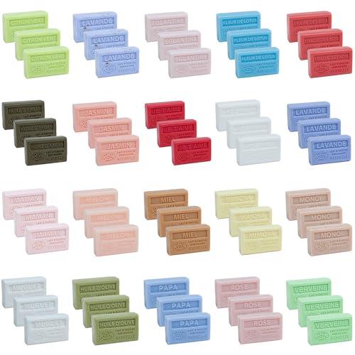 Label Provence Nature Label Provence Savon de Marseille - French Soap Made With Fresh Organic Donkey Milk - Eglantine Fragrance - 60 Gram Bar - Set of 3