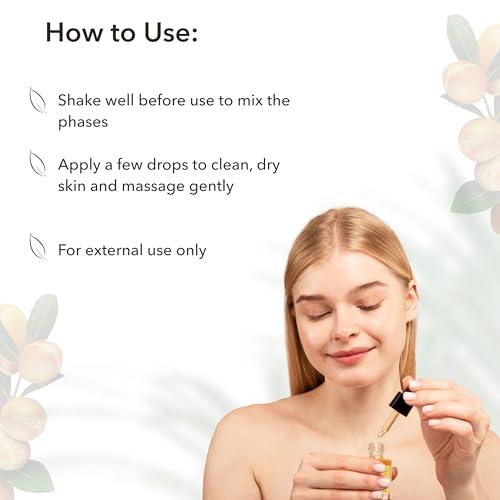 ECOLATIR Face Serum with Organic Argan Oil 98.4% Natural, Hydrating Anti-Aging Facial Serum, Revitalizing & Nourishing, Improves Skin Elasticity, 1.7 Fl Oz - ECOLATIER