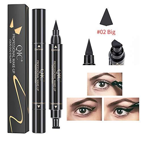 Magik Magik QIC Winged Eyeliner Stamp Waterproof Long Lasting Liquid Eye Pen Makeup Tool Kit (#2 Big Stamp)
