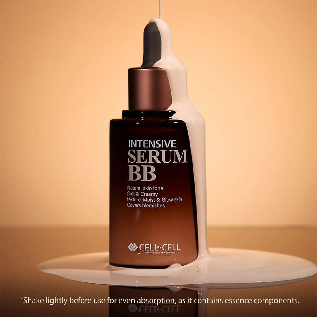 CELLBYCELL Intensive Serum BB | Light, Long-Lasting Coverage Covers Blemishes & SPF34 PA+++ UVB & UVA Protection For All Skin Types | 50ml