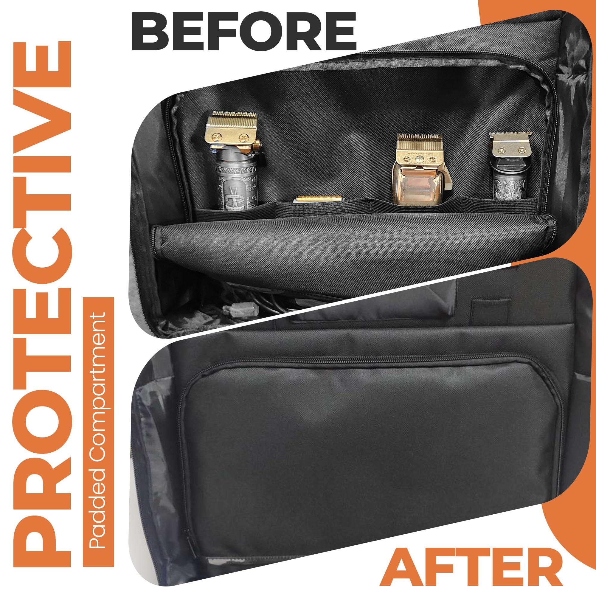 Smart Barber Smart Barber XL Barber Bag & Barber Backpack for Clippers, Tools & Supplies  Padded Tool Compartment, Durable, Easy-Clean, Water-Resistant Case for Traveling Stylists & Groomers