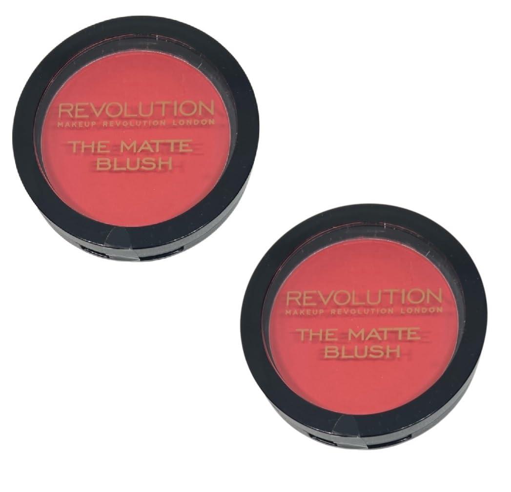 Revolution Beauty London Pack of 2 Makeup Revolution Beauty The Matte Blush, New Rules