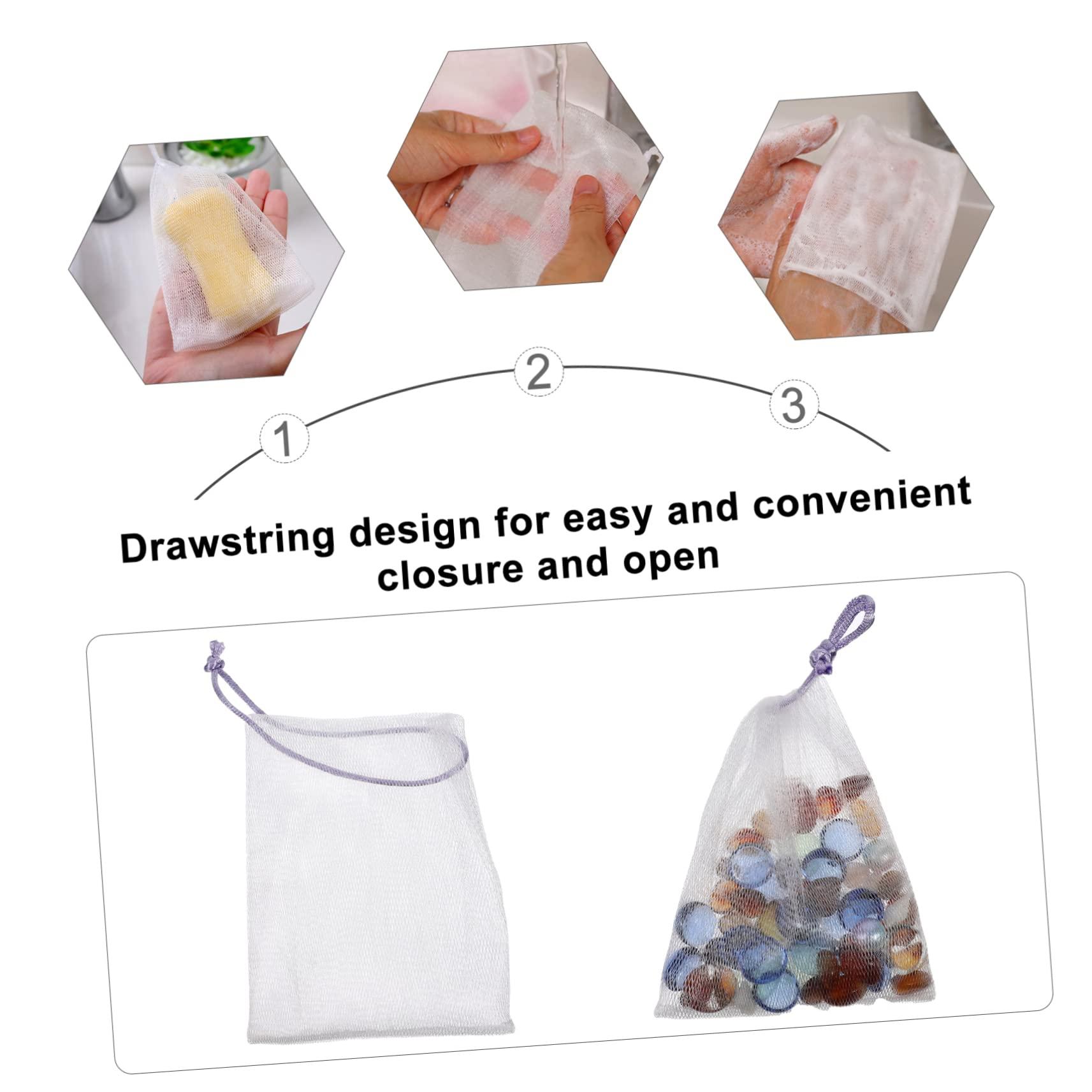 VINTORKY VINTORKY Handmade Soap Bubbler Facial Foaming Net 40pcs Soap Helper for Comfortable Body Touch Random Color