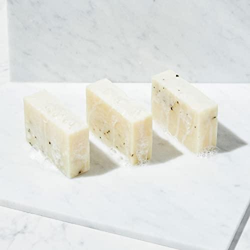 Brickell Men's Products Brickell Men\'s Mint Soap Scrub Bar for Men (3 Pack), Natural and Organic Exfoliating Bar Soap Handmade with Tea Tree, Coconut and Peppermint Leaf Scent, 5 Ounce Bar (3 Pack)