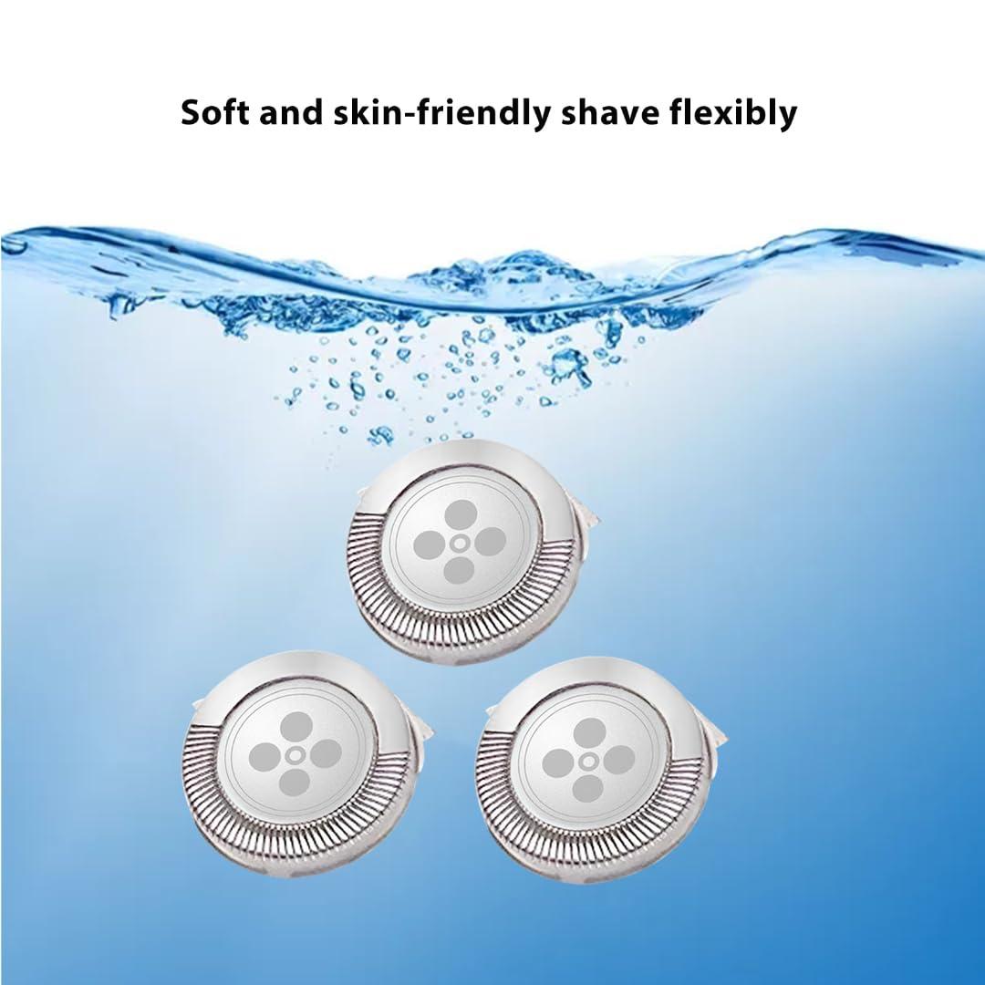 Unbrella Unbrella 3Pcs Shaver Replacement Head for Philips Norelco HQ6 Quadra Action Shavers 7886XL, 7885XL, 7867XL, 7866XL, 7865XL, 7864XL Models