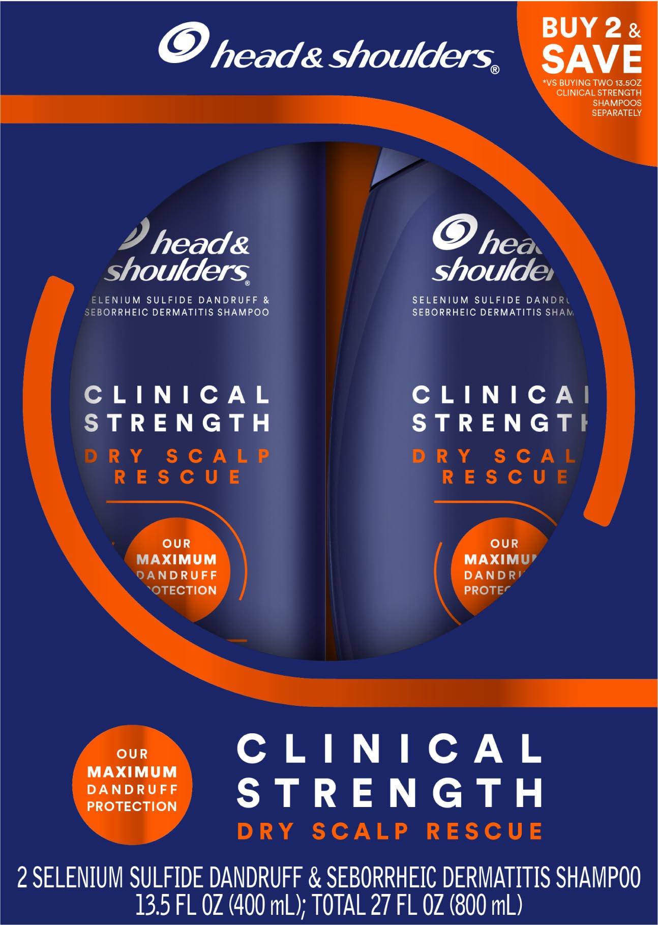Head & Shoulders Head & Shoulders Clinical Dandruff Defense + Dry Scalp Rescue Shampoo 13.5 oz Twin Pack