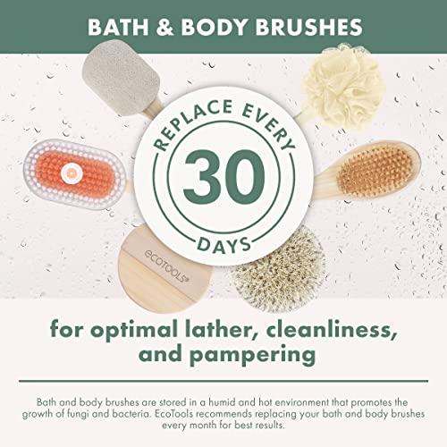 EcoTools EcoTools EcoPouf Bath Brush, Loofah Brush for Bath & Shower, Made with Long Handle & Recycled, Soft Netting for Gentle Exfoliation, Back Brush for Men & Women, Eco-Friendly & Cruelty-Free, 2 Count