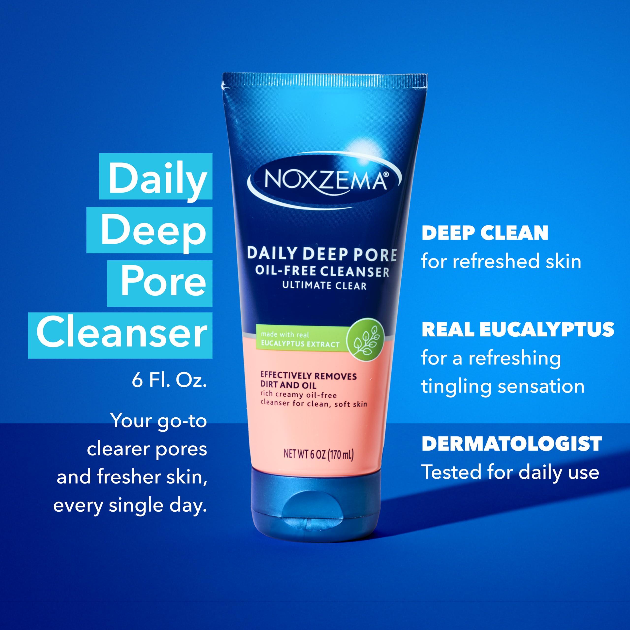 Noxzema Noxzema Deep Cleansing Cream For healthy-looking and soft skin Original Face Cleanser Face Wash Removes Dirt, Makeup and Oil 8oz 6 Count