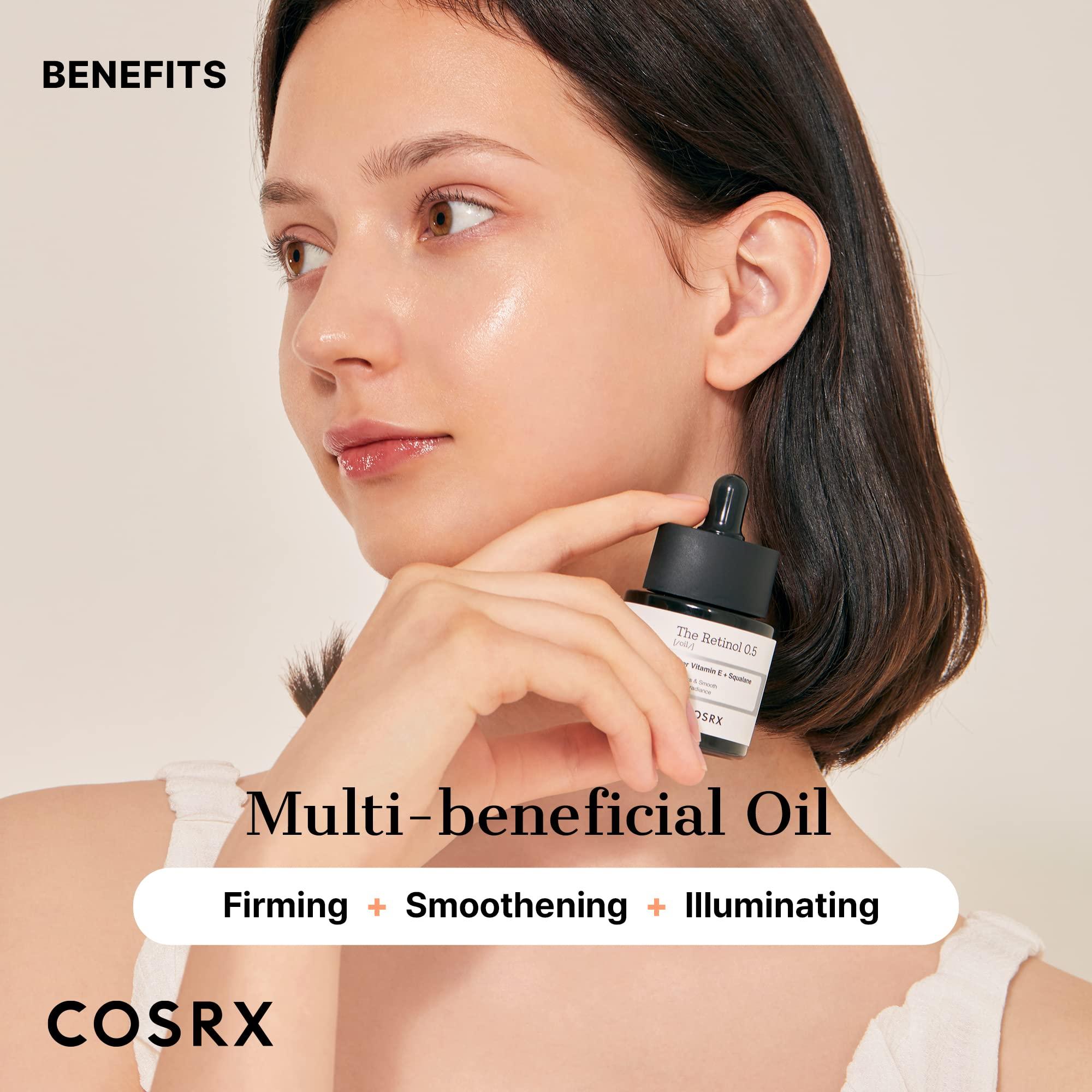 COSRX COSRX Retinol 0.5 Oil, Anti-aging Serum with 0.5% Retinoid Treatment for Face, Reduce Wrinkles, Fine Lines, & Signs of Aging, Gentle Skincare for Day & Night, Not Tested on Animals, Korean Skincare