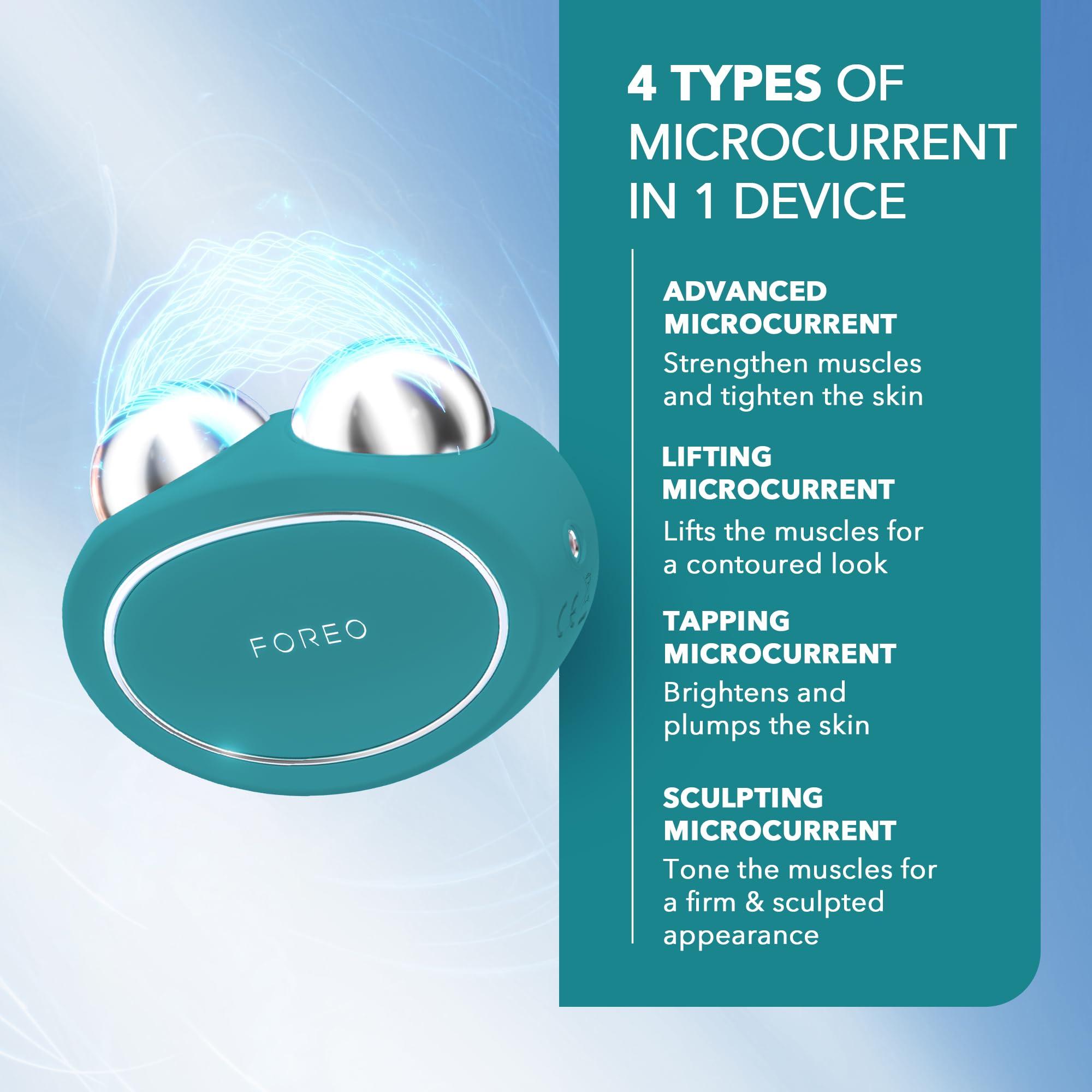 FOREO FOREO Bear 2 Advanced Lifting & Toning Microcurrent Facial Device - Anti Aging Face Sculpting Tool - Firm & Contour - Non-Invasive - Increases Skin Care Absorption - Evergreen