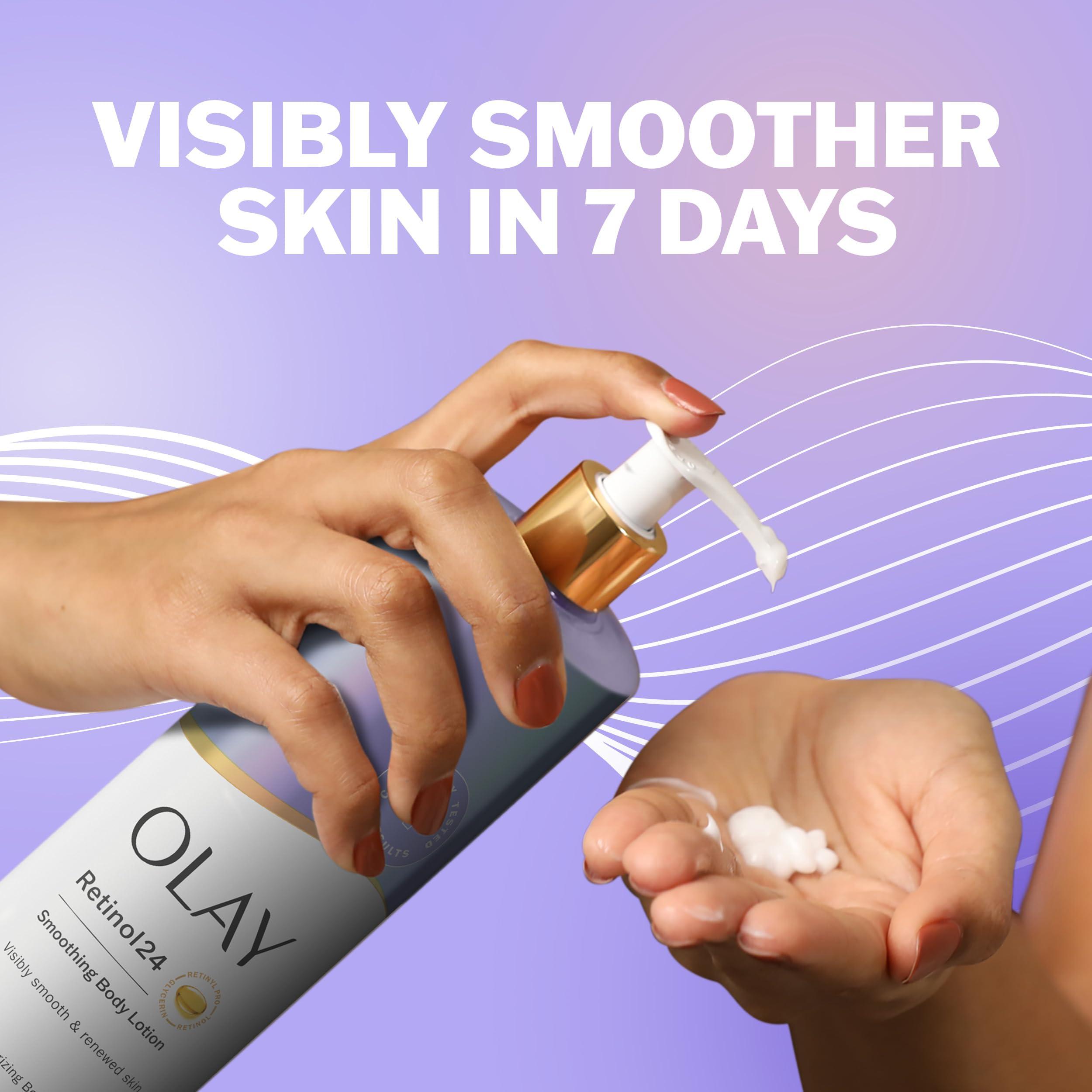 Olay Olay Body Lotion Smoothing for Women with Retinol, 24hr Moisturizing, Vitamin E & Vitamin B3 Complex, Fast Absorbing Formula, 17 fl oz