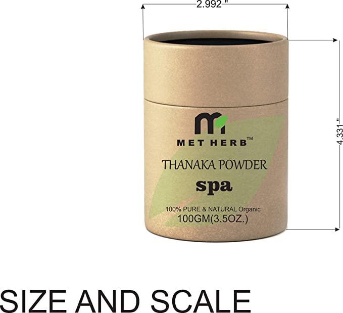 Met Herb Met Herb Metherb Thanaka Powder for Permanent hair removal 100g Eco Friendly Packing Brown ABL092 0